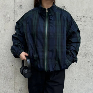 (Unisex) 2-way String Check Blouson