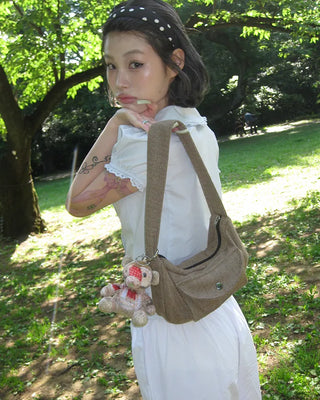 Fishbone Square One-Shoulder Bag