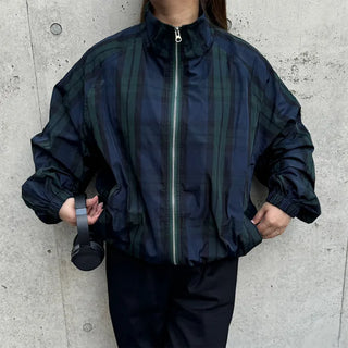 (Unisex) 2-way String Check Blouson