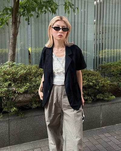 Linen Oversized Half Jacket