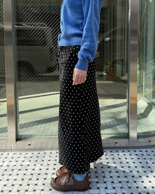 Polka dot long skirt