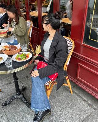 Unique Whisker Wash Flare Denim Pants