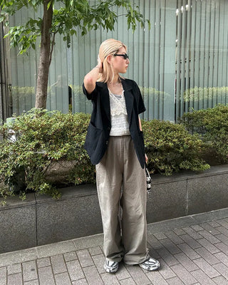 Linen Oversized Half Jacket