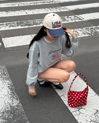 Polka dot shoulder bag