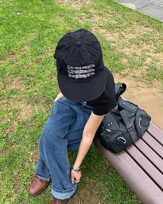 Lettering Stitch Straight Cap
