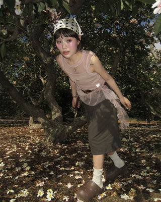 Bag Tag Wide Bermuda Cotton Pants