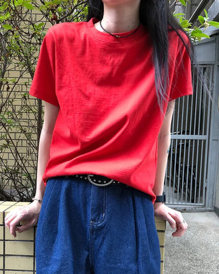Color Basic Round Short Sleeve T-Shirt