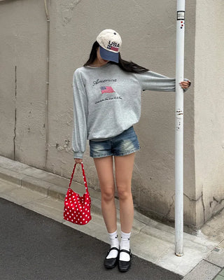 Polka dot shoulder bag