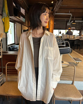 Sheer oversized shirt