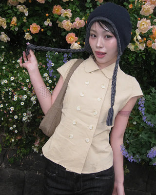 Fishbone Square One-Shoulder Bag