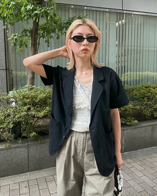 Linen Oversized Half Jacket