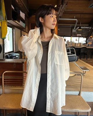 Sheer oversized shirt