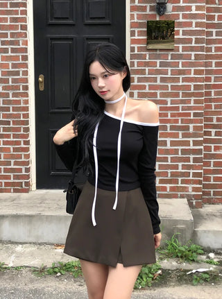 [set] Two-tone tie & T-shirt set