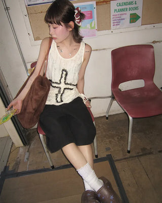 Bag Tag Wide Bermuda Cotton Pants