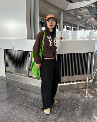 68 Patch Double Zip Cropped Hoodie