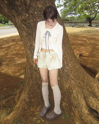 Ribbed knee-high socks