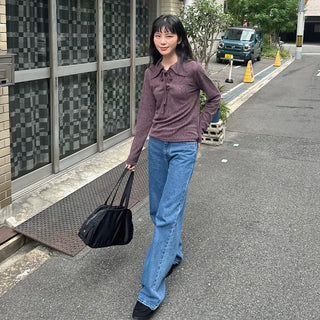 Eyelet color T-shirt