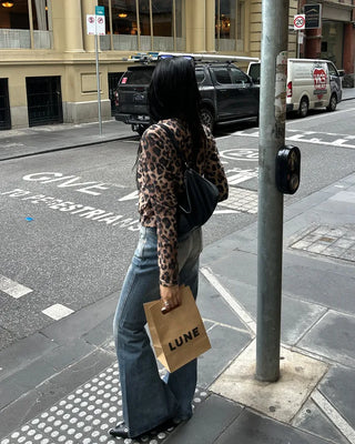 Leopard print semi-cropped cardigan