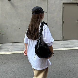 Ribbon Shirring Shoulder Bag
