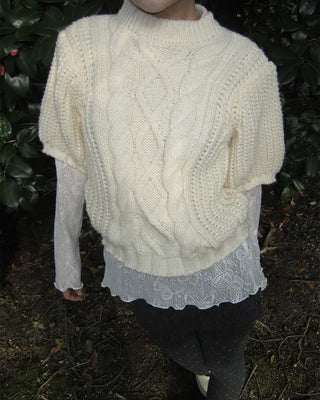 Butterfly Lace See-Through Cut and Sew Top