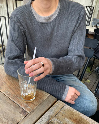 Ribbed Point Layered Knit