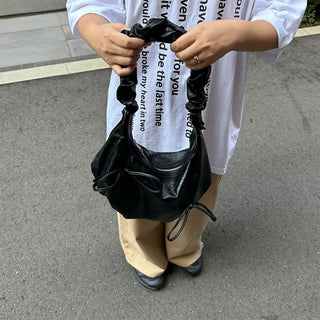 Ribbon Shirring Shoulder Bag