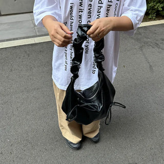 Ribbon Shirring Shoulder Bag