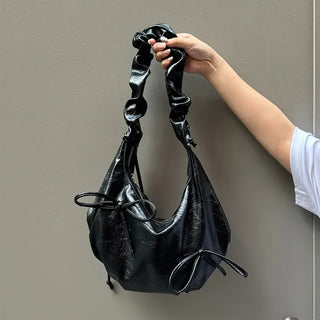 Ribbon Shirring Shoulder Bag