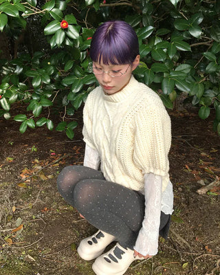 Butterfly Lace See-Through Cut and Sew Top