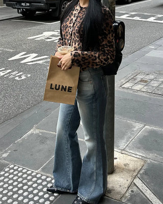 Leopard print semi-cropped cardigan