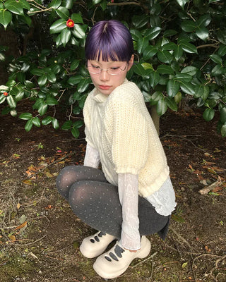 Butterfly Lace See-Through Cut and Sew Top
