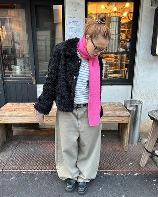 Flap hip pocket balloon cotton pants