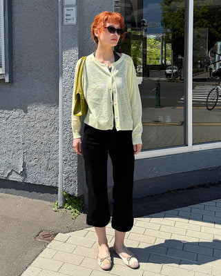 See-through button cardigan