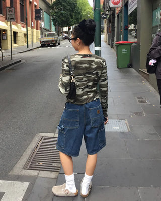 [4th Re-release] (ORIGINAL) Lettering Camo Long Sleeve T-Shirt