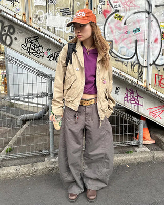 Stand-neck flap double-zip blouson