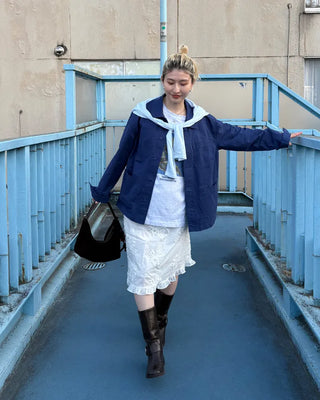 (Unisex) Simple Color Square Pocket Work Jacket