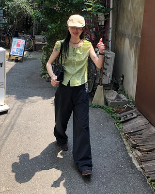 Tucked Summer Wide Chino Pants
