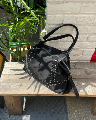 Double rivet line nylon bag