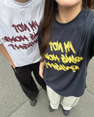 (Unisex) Lettering Short-Sleeve T-Shirt