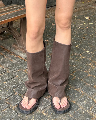 Leg warmer thong sandals