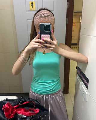 Tight-fitting long camisole