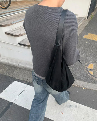Ribbed Point Layered Knit