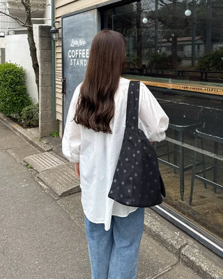 Ribbon Open Oversized Blouse