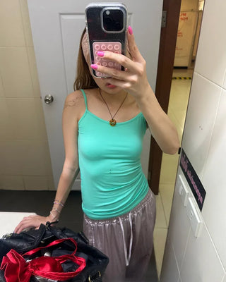 Tight-fitting long camisole