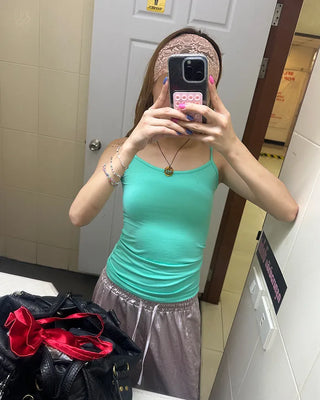 Tight-fitting long camisole