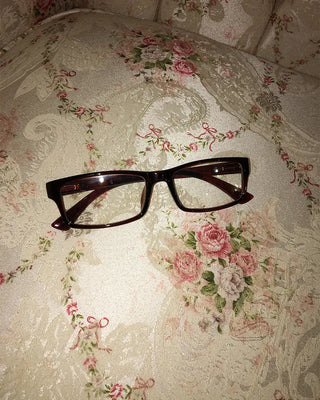 Square acrylic frame glasses