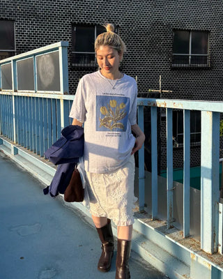 Yellow Tulip Half T-Shirt
