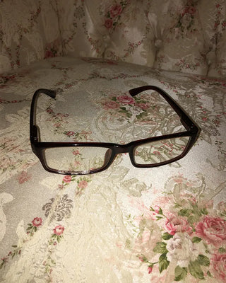 Square acrylic frame glasses