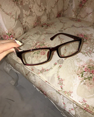 Square acrylic frame glasses
