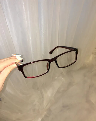 Square acrylic frame glasses